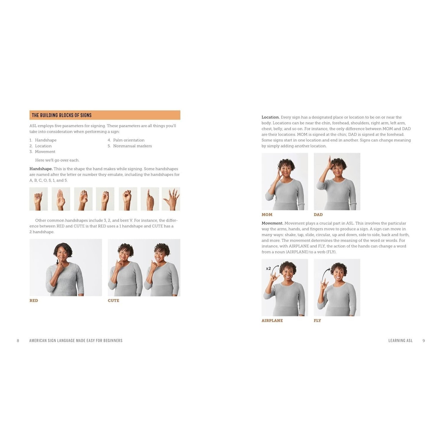 American Sign Language Made Easy for Beginners: A Visual Guide with ASL Signs, Lessons, and Quizzes (Spiral Bound)