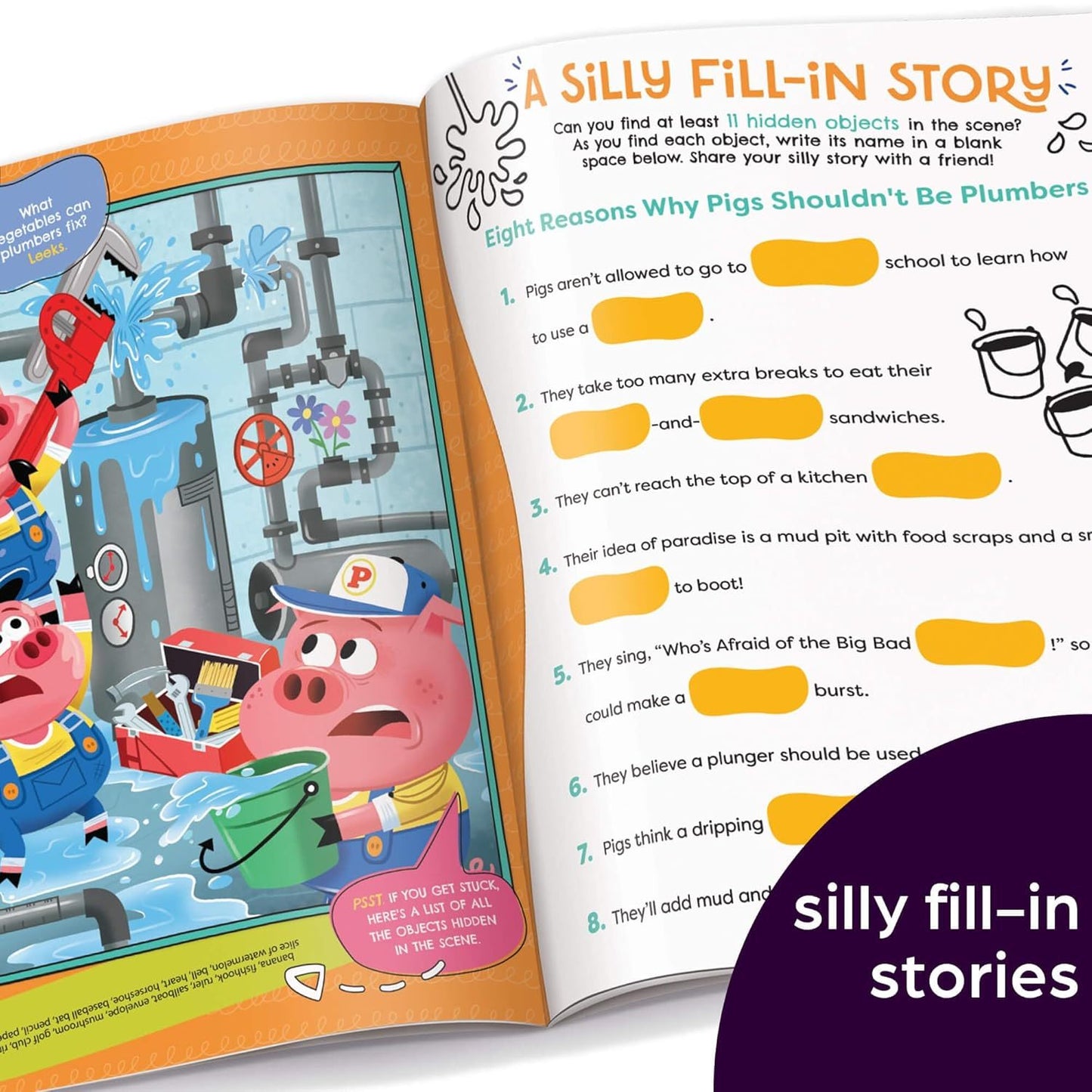 Silliest Hidden Pictures Puzzles Ever: Search-And-Find Book for Kids 6 and Up with Over 1,000 Hidden Objects, Road Trip Games, Silly Jokes and Wacky R (Highlights Hidden Pictures)