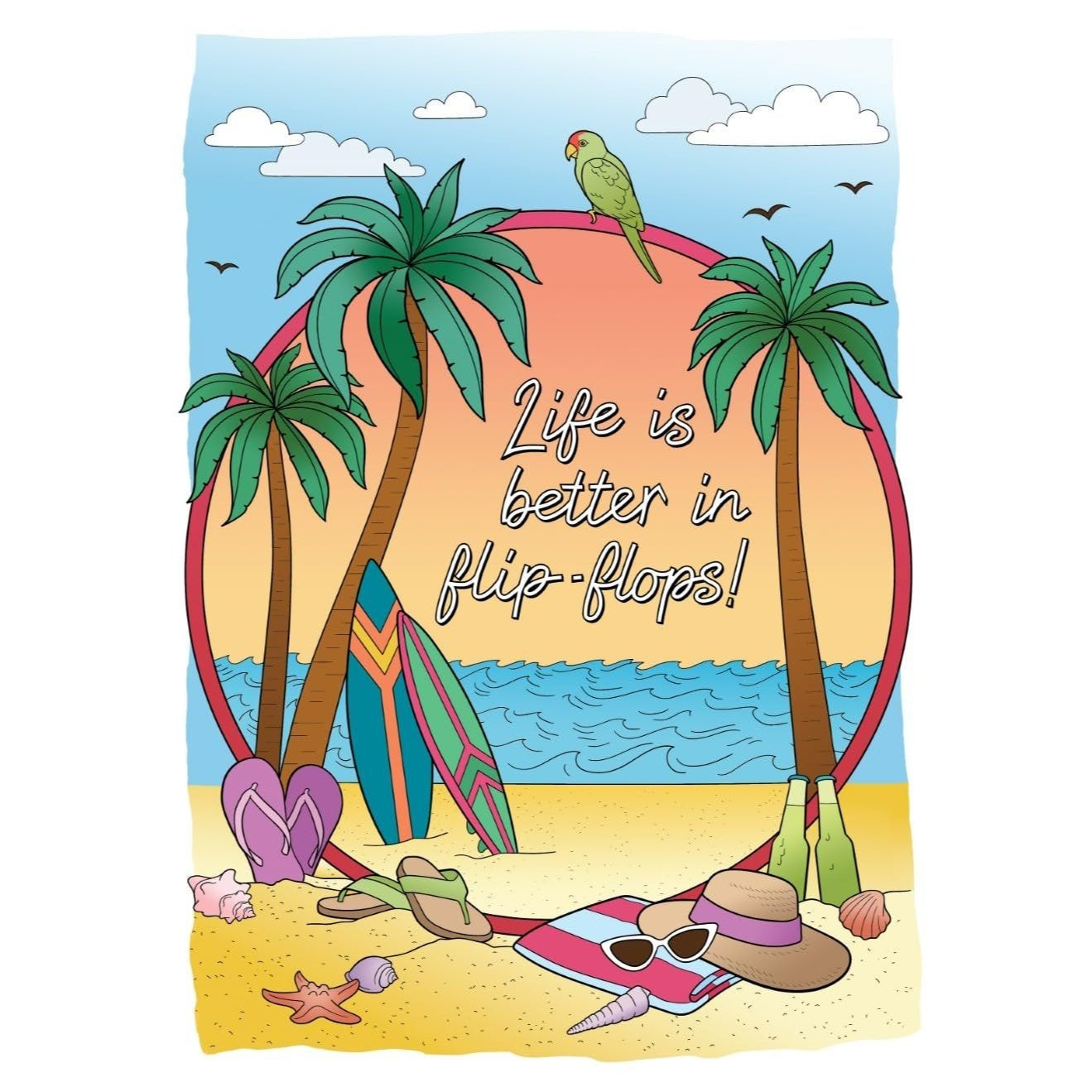 Creative Haven on Island Time Coloring Book