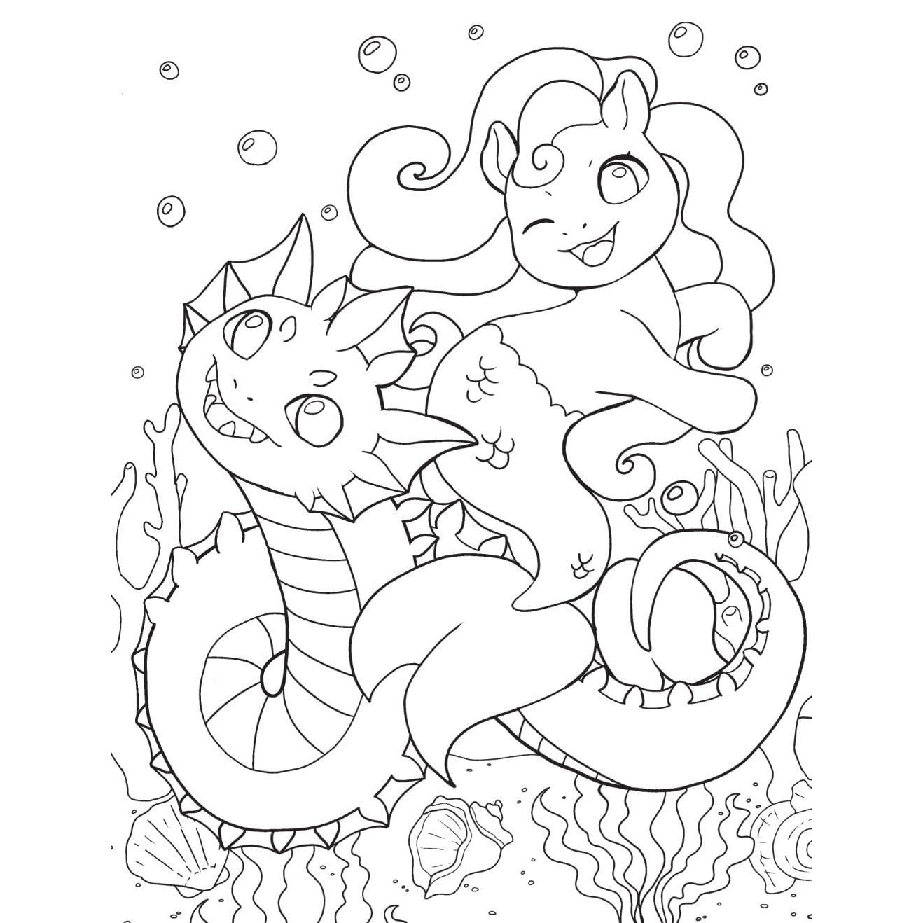 Cute Fantasy Creatures: A Magical Coloring Book