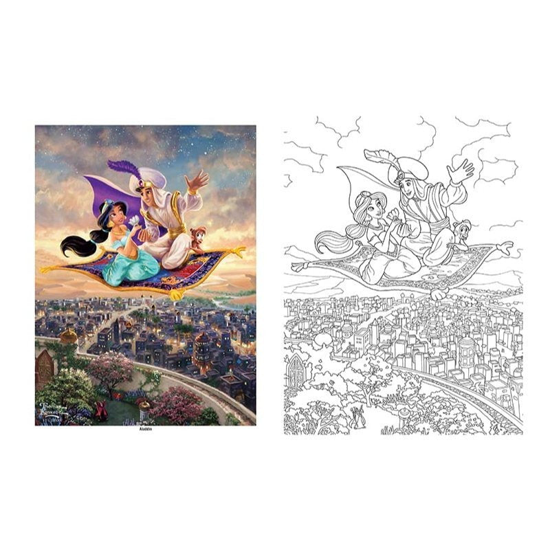 Disney Dreams Collection Thomas Kinkade Studios Disney Princess Coloring Book (Spiral Bound)