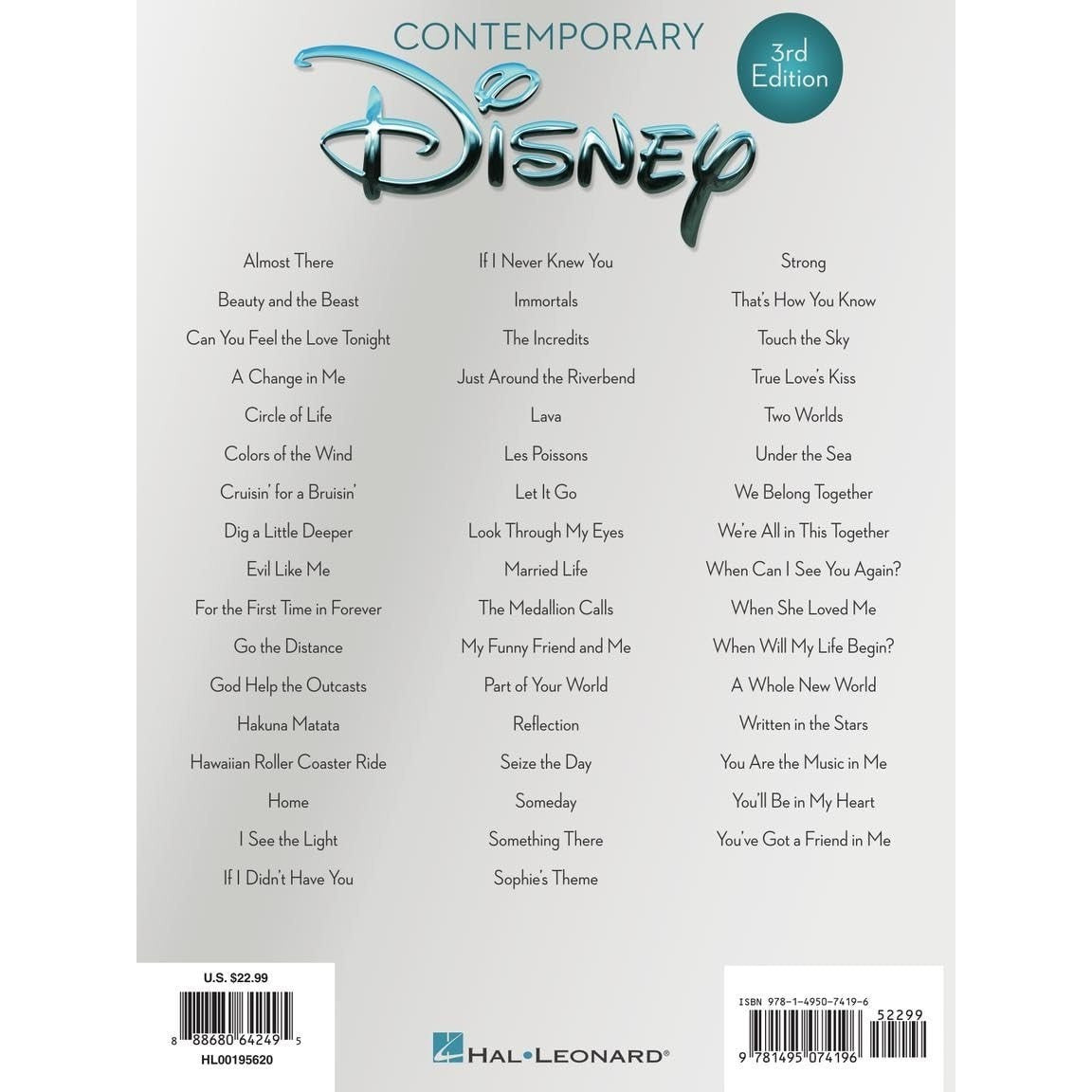 Contemporary Disney: 50 Favorite Songs - Disney Piano Book for Piano, Guitar, Vocal - Outstanding Sheet Music Book Collection - Vocal, Guitar, and Pia (Spiral Bound)