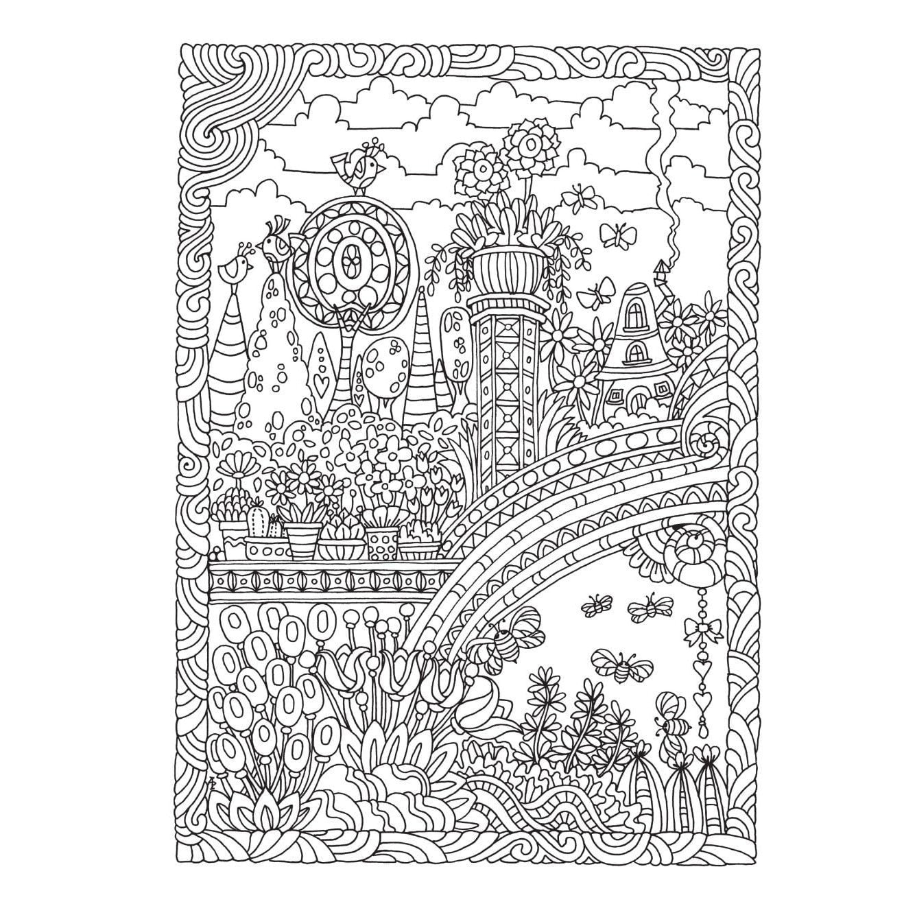 Creative Haven Entangled Gardens Coloring Book