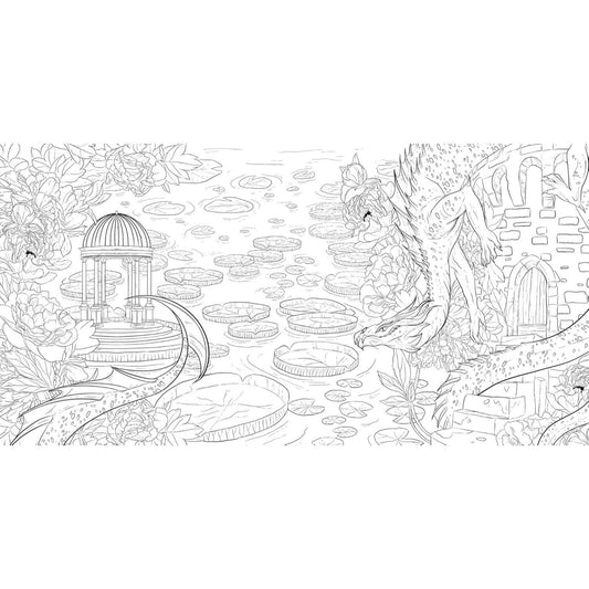 Fantastic Worlds Coloring Book