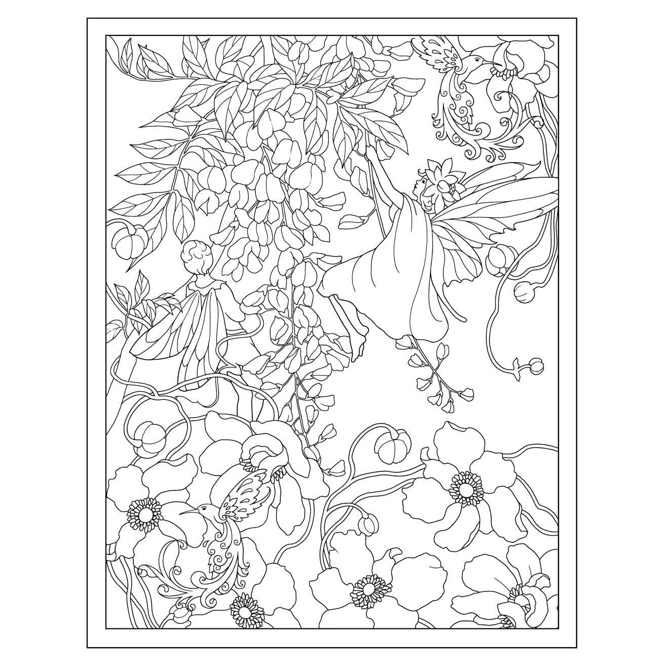 Creative Haven Fairy Gardens Coloring Book