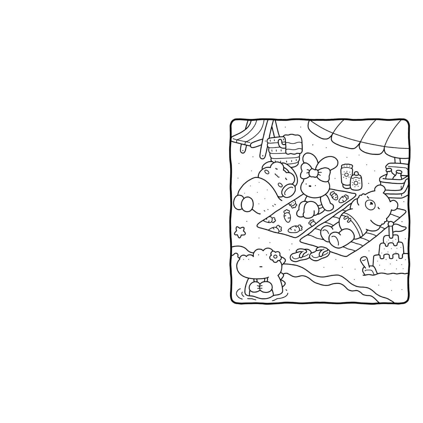 Cozy Friends: Coloring Book for Adults and Kids (Cozy Spaces Coloring) (Spiral Bound)