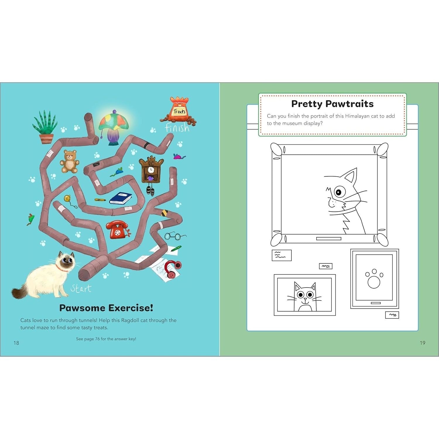 Cute Cats Activity Book for Kids: 70 Activities Including Coloring, Dot-To-Dots & Spot the Difference