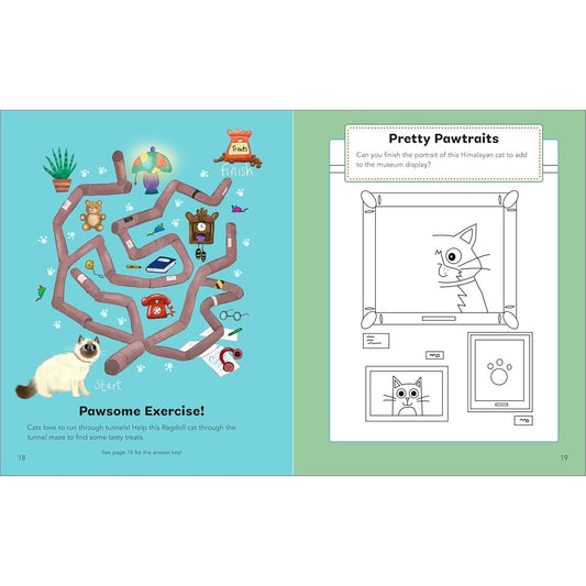Cute Cats Activity Book for Kids: 70 Activities Including Coloring, Dot-To-Dots & Spot the Difference