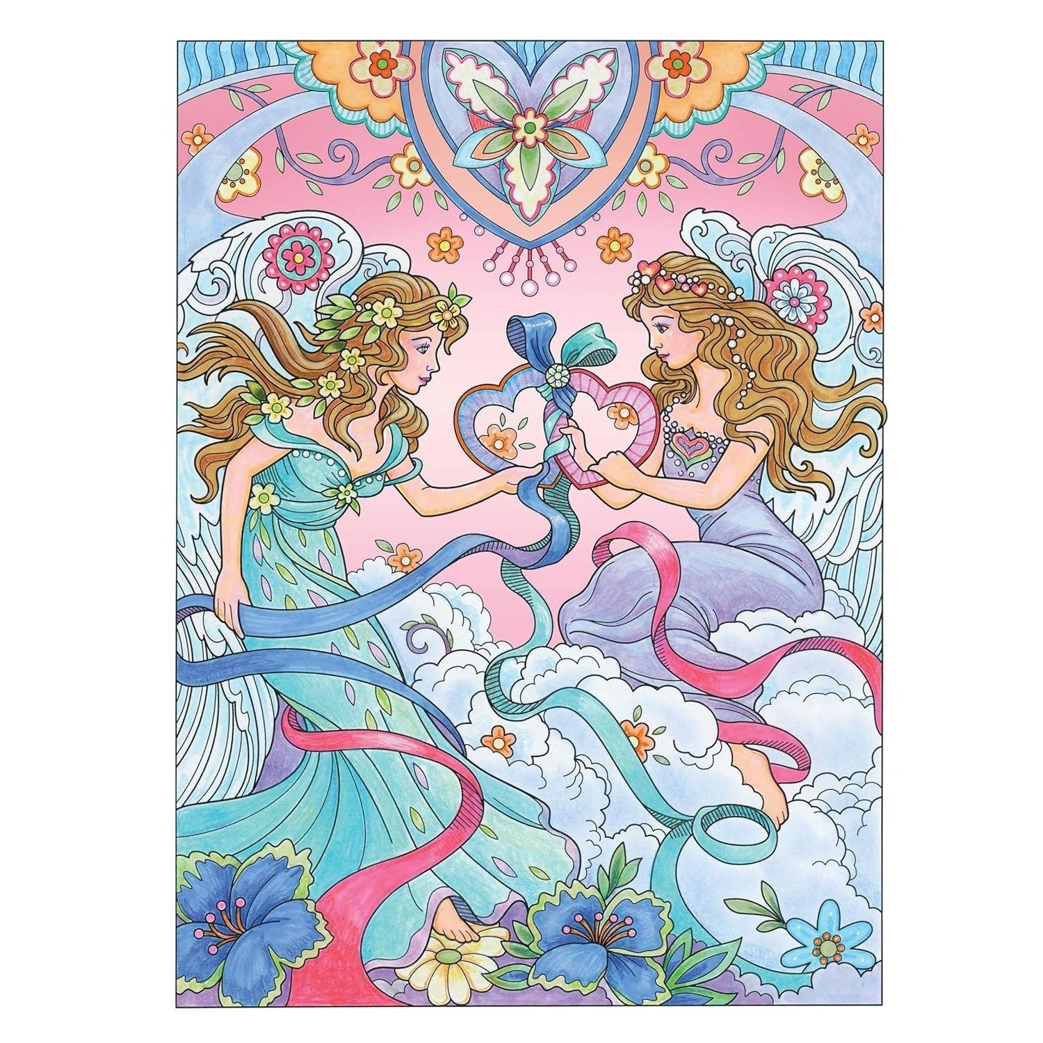 Creative Haven Beautiful Angels Coloring Book