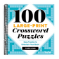 100 Large-Print Crossword Puzzles: Easy Puzzles to Entertain Your Brain (Spiral Bound)