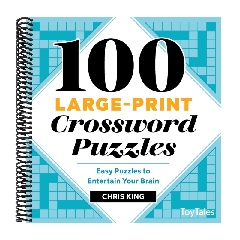 100 Large-Print Crossword Puzzles: Easy Puzzles to Entertain Your Brain (Spiral Bound)
