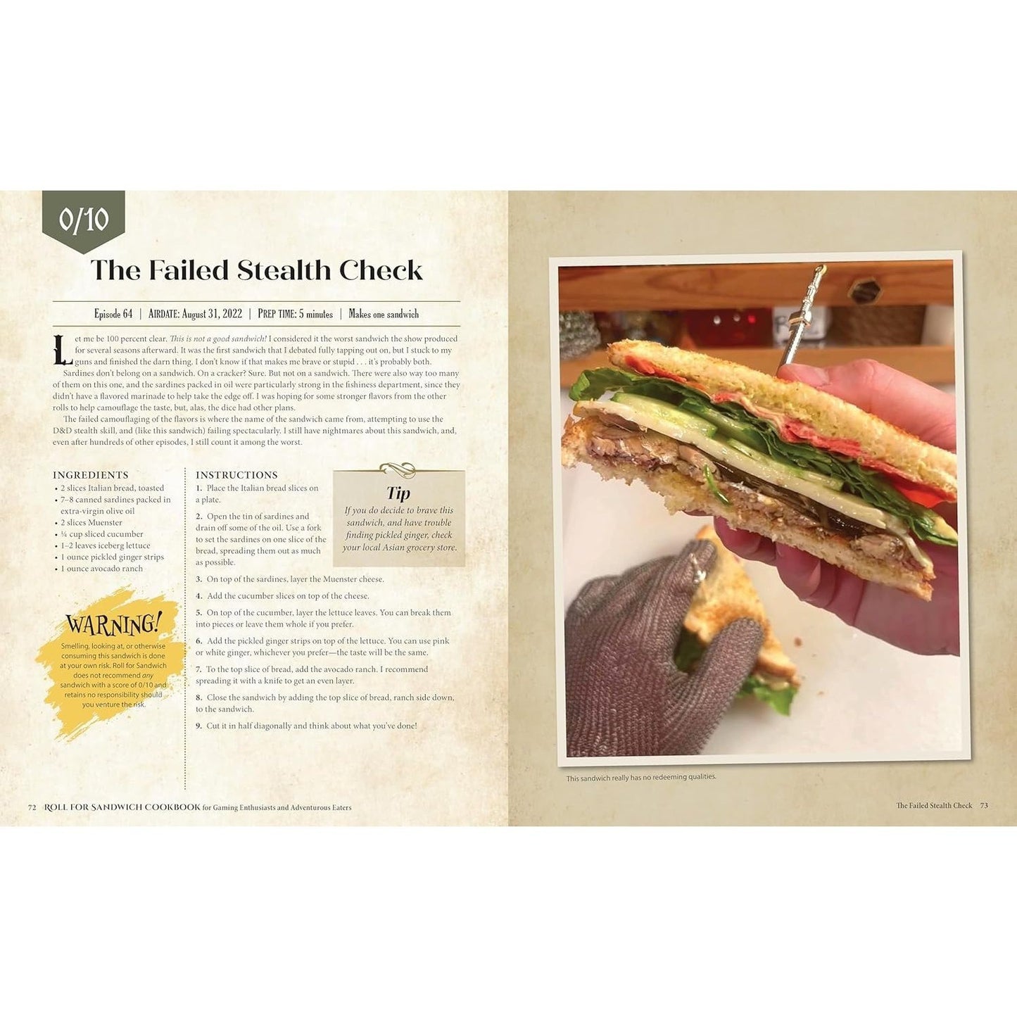 Roll for Sandwich(r) Cookbook for Gaming Enthusiasts and Adventurous Eaters: Go on a Mealtime Quest with the Roll of the Dice!