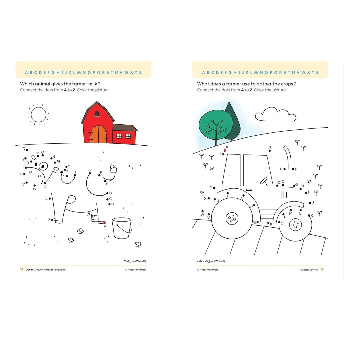 Dot-To-Dot Activities for Learning: Practice the Alphabet and Count to 100