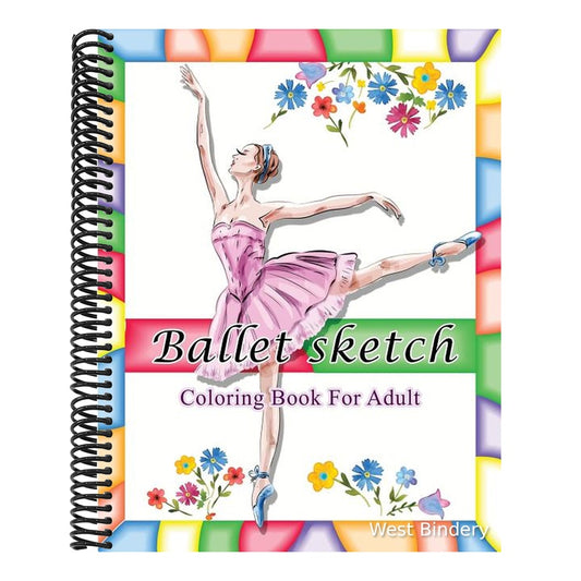 Ballet Sketch Coloring Book for Adult: Beautiful Women in Ballet Sport Sketch Pattern for Relaxation