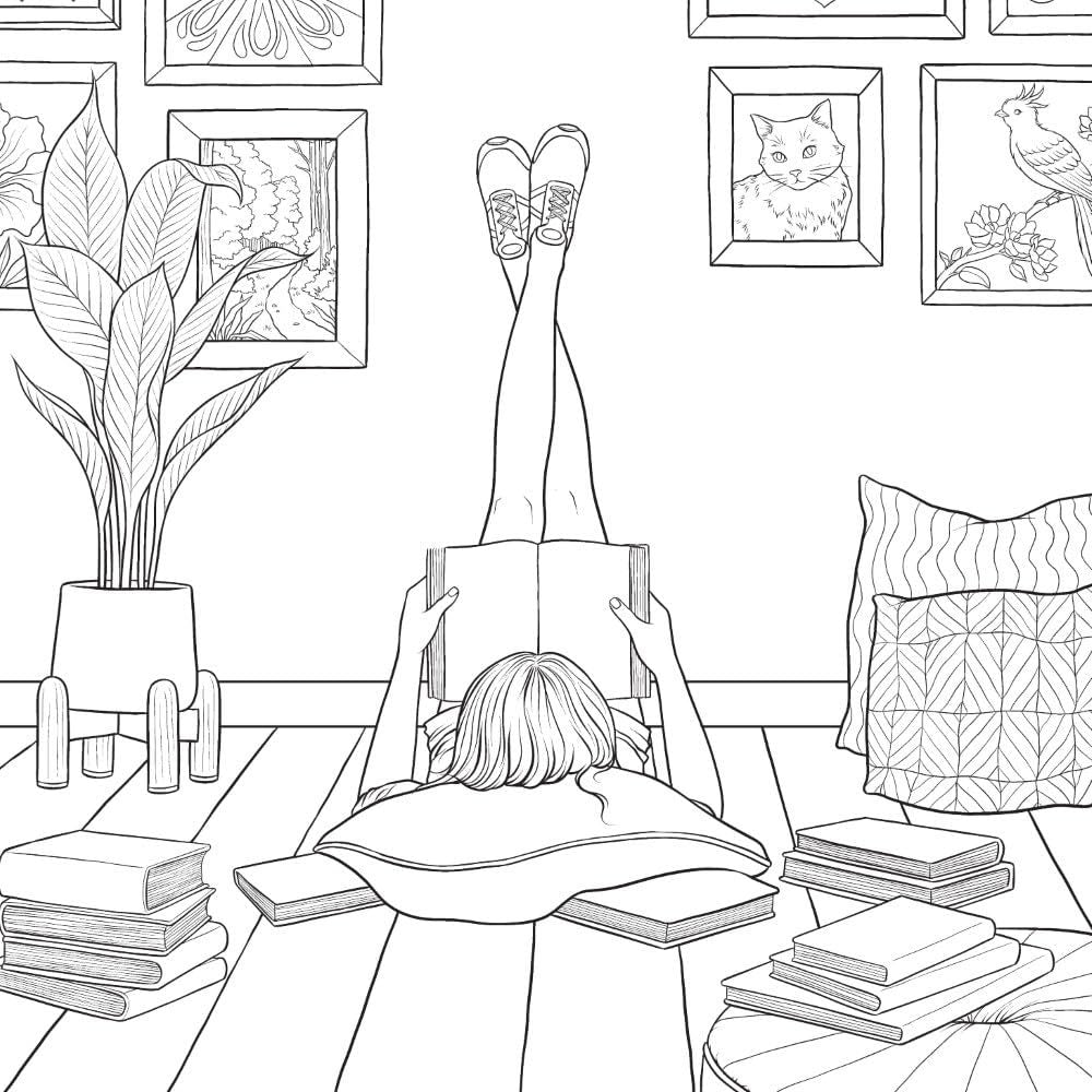 Bookish: The Coloring Book (Art & Ephemera for Bookworms & Bibliophiles)