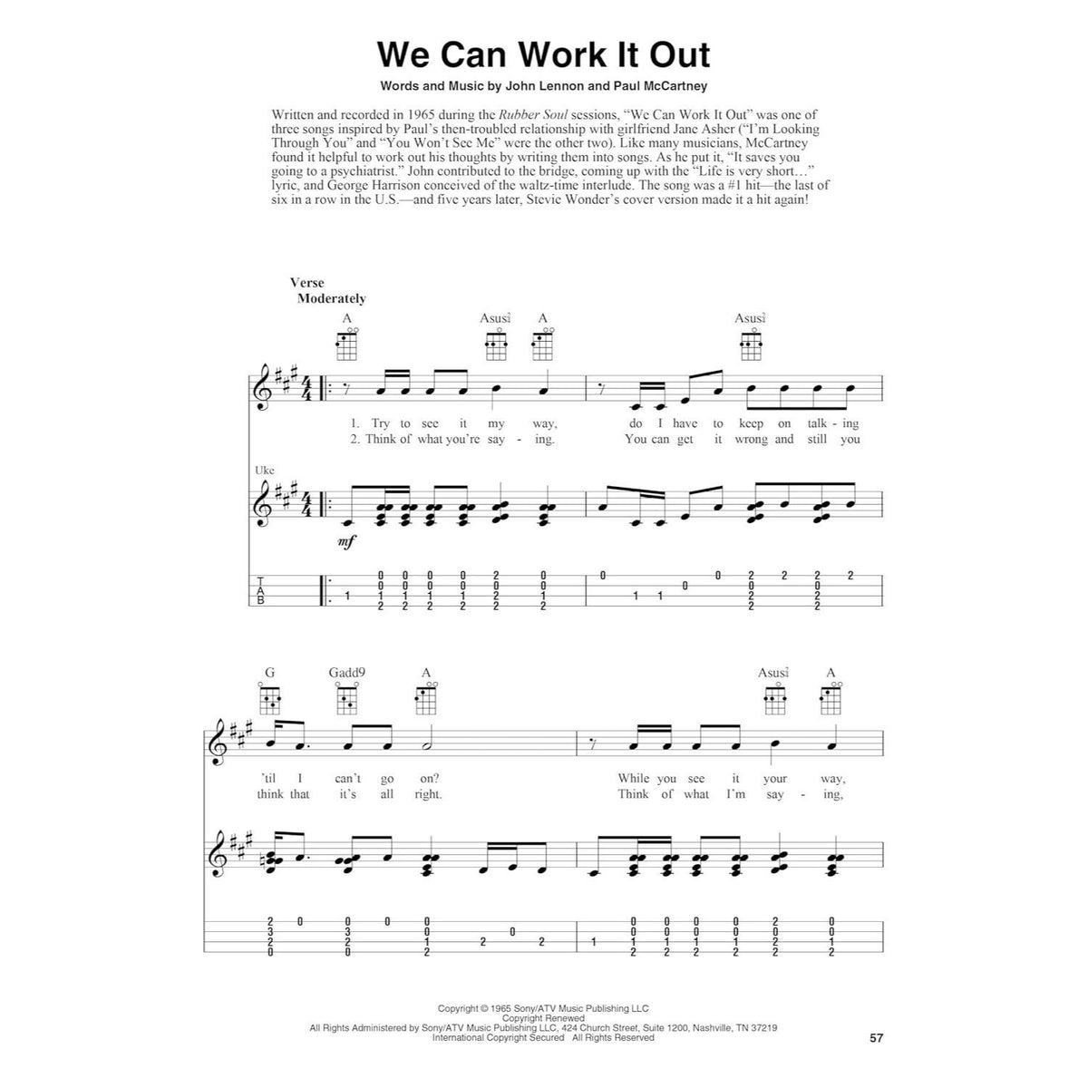 The Beatles for Fingerstyle Ukulele