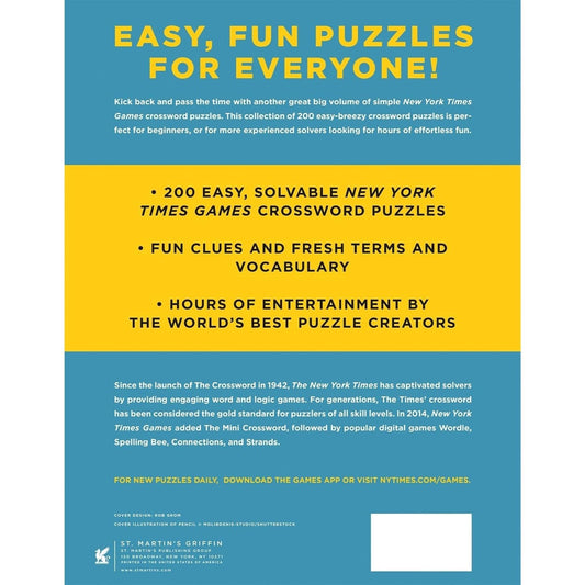 New York Times Games Essential Easy Crosswords Volume 4: 200 Simple Puzzles