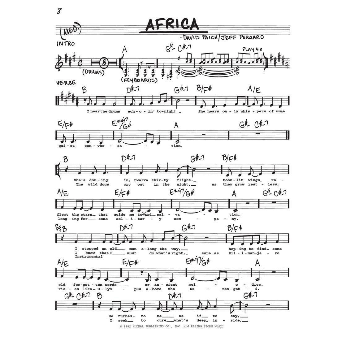 The Real Rock Book C Instruments 200 Classic Rock Hits for Piano, Guitar & Vocalists Hal Leonard Fake Book with Chords & Lyrics Essential Rock Sheet Music