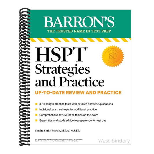 HSPT Strategies and Practice, Second Edition: Prep Book with 3 Practice Tests + Comprehensive Review + Practice + Strategies (Barron's Test Prep) (2ND ed.) (Spiral Bound)