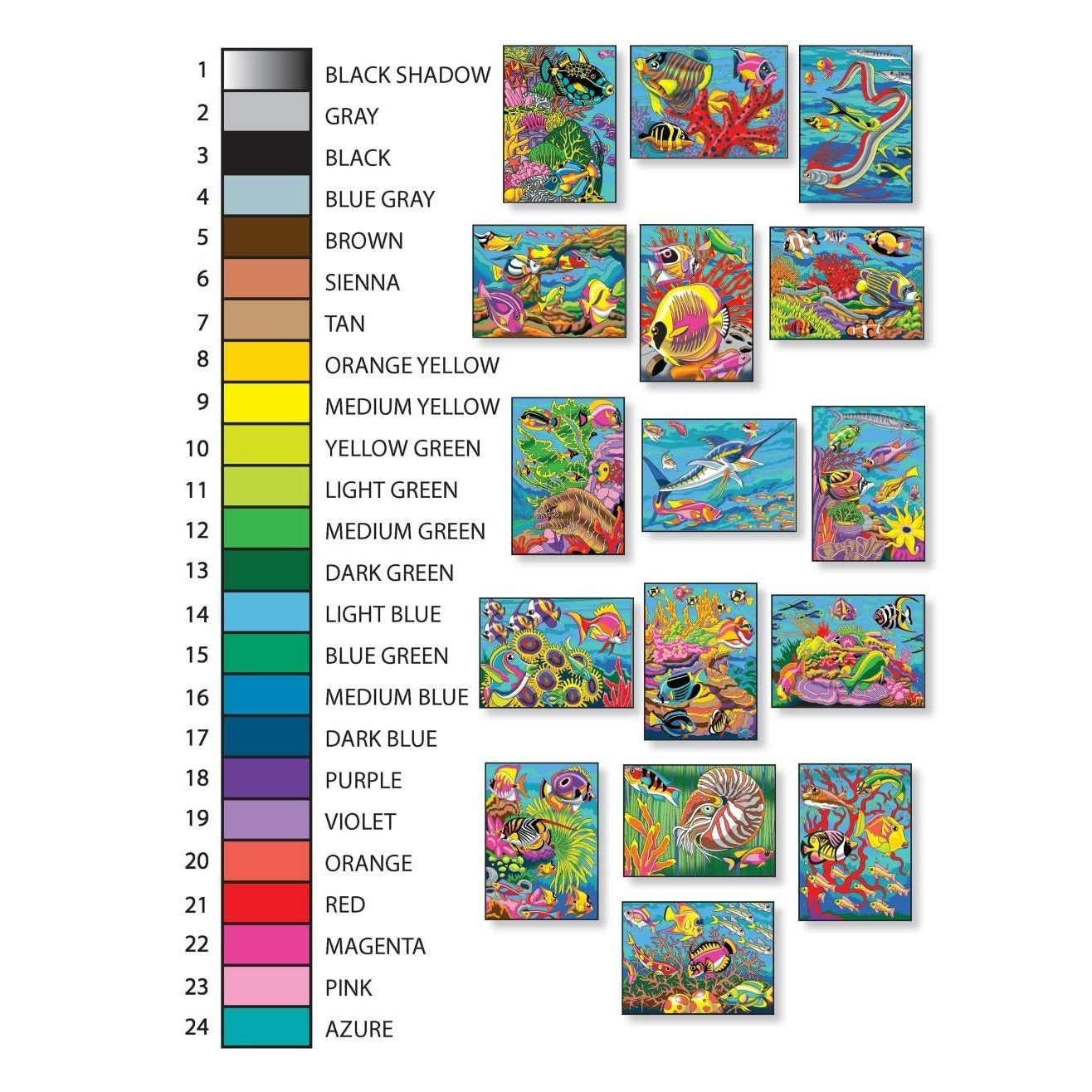 Creative Haven Sea Life Color by Number Coloring Book