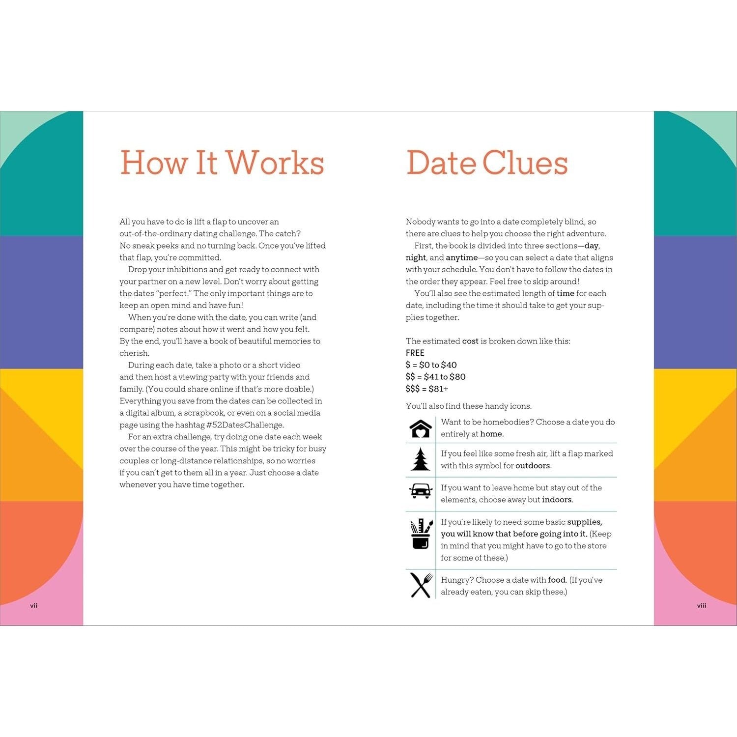 The 52-Dates Challenge for Couples: Open a Surprise Date, Spark Fun in Your Relationship, and Make Lasting Memories
