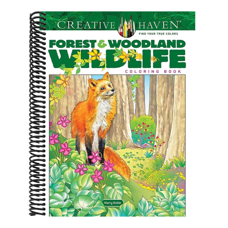 Creative Haven Forest & Woodland Wildlife Coloring Book