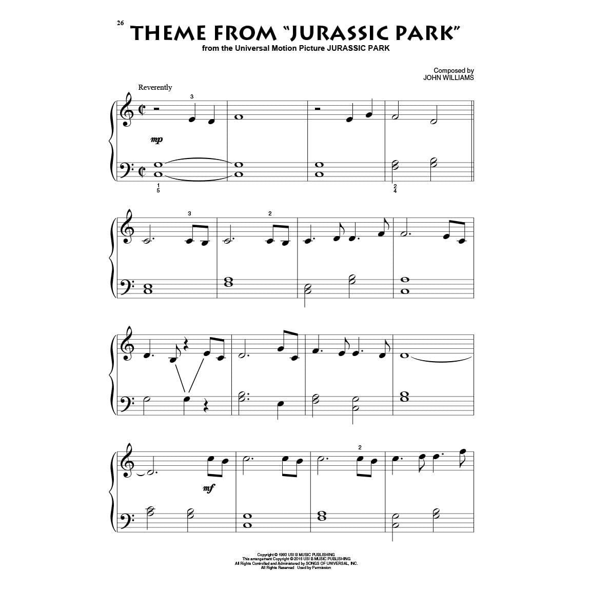 John Williams for Beginning Piano Solo - John Williams Book with Simplified Sheet Music for Piano