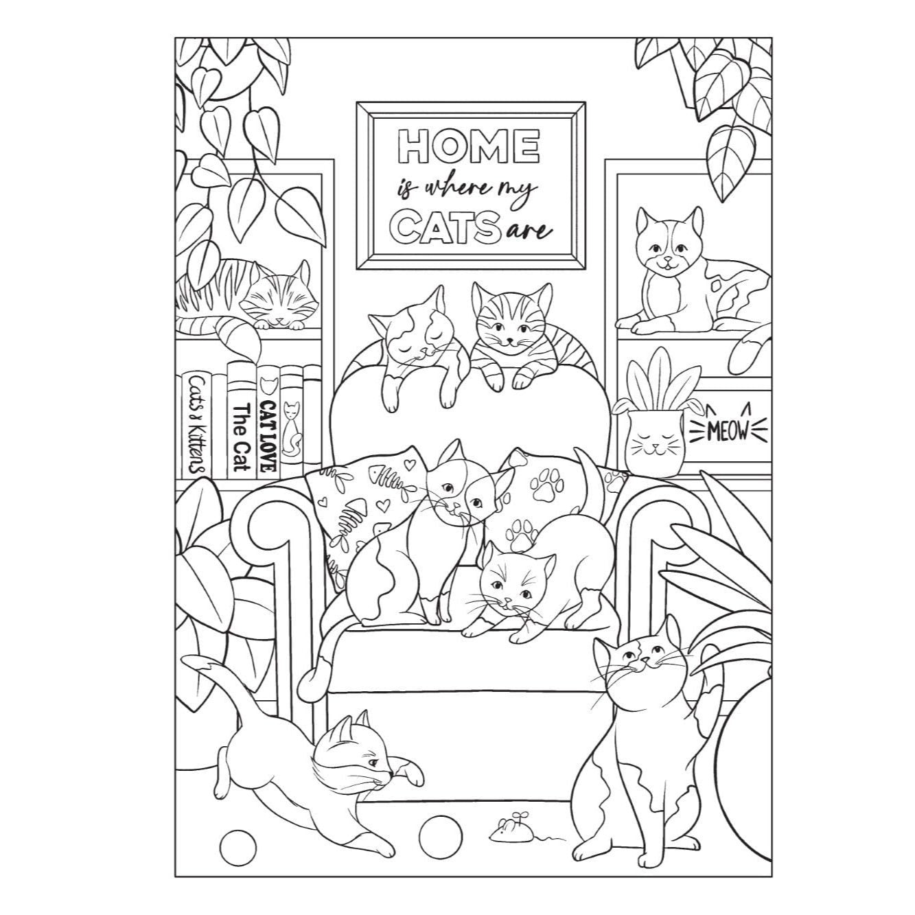 Creative Haven Cat Mom Coloring Book