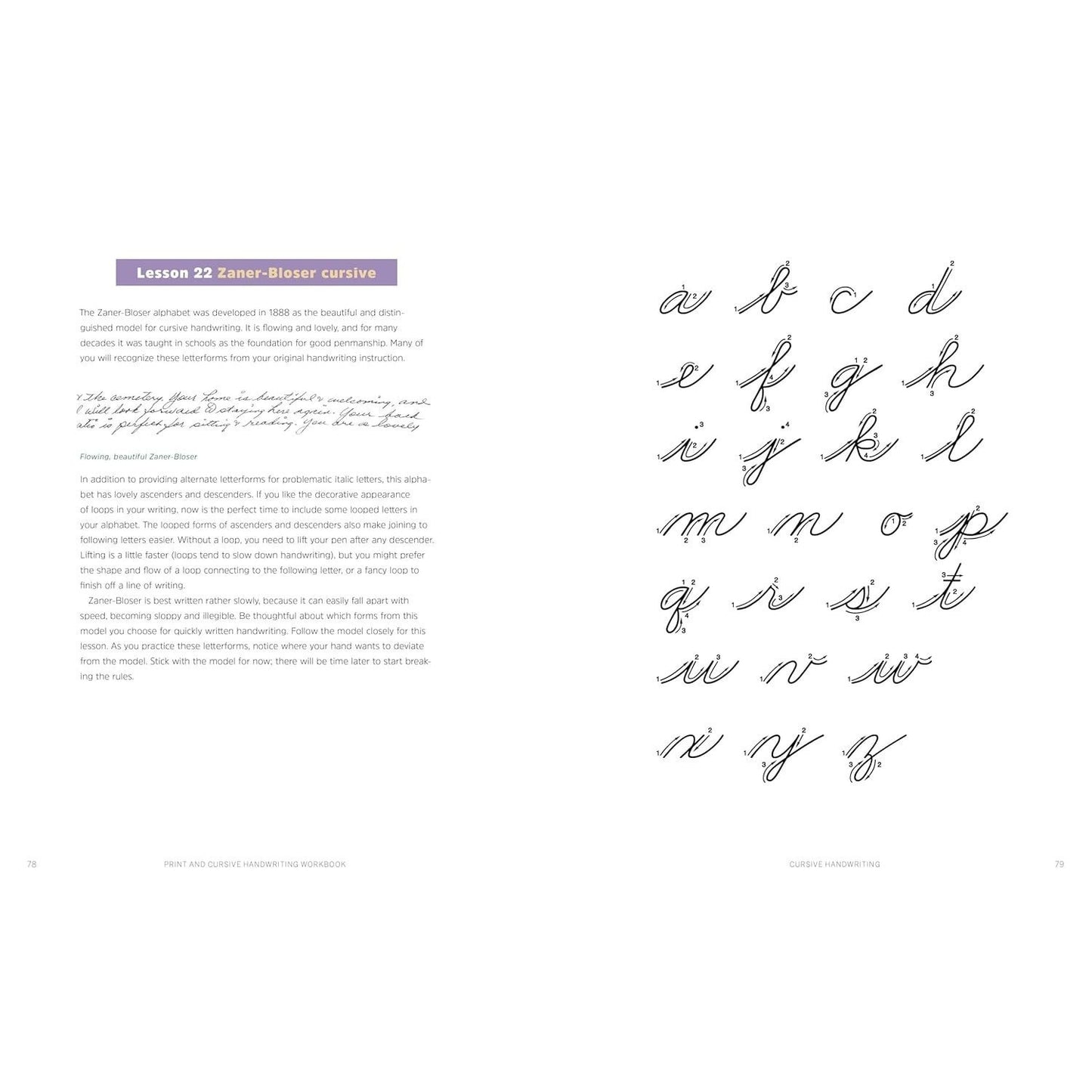 Print and Cursive Handwriting Workbook: 35 Lessons to Improve Your Penmanship