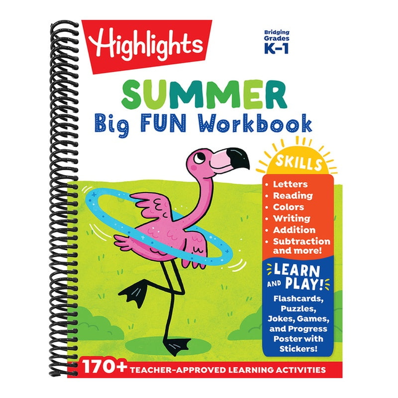Summer Big Fun Workbook Bridging Grades K & 1: First Grade Prep Workbook, Kindergarten to 1st Grade Summer Learning with Letters, Reading, Writing, Ma