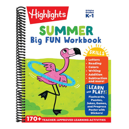 Summer Big Fun Workbook Bridging Grades K & 1: First Grade Prep Workbook, Kindergarten to 1st Grade Summer Learning with Letters, Reading, Writing, Ma
