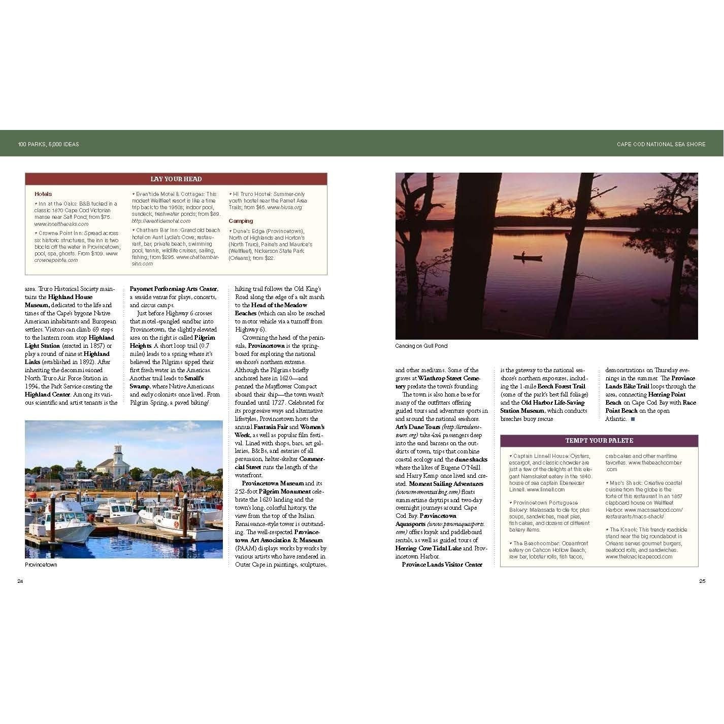 100 Parks, 5,000 Ideas: Where to Go, When to Go, What to See, What to Do (Spiral Bound)