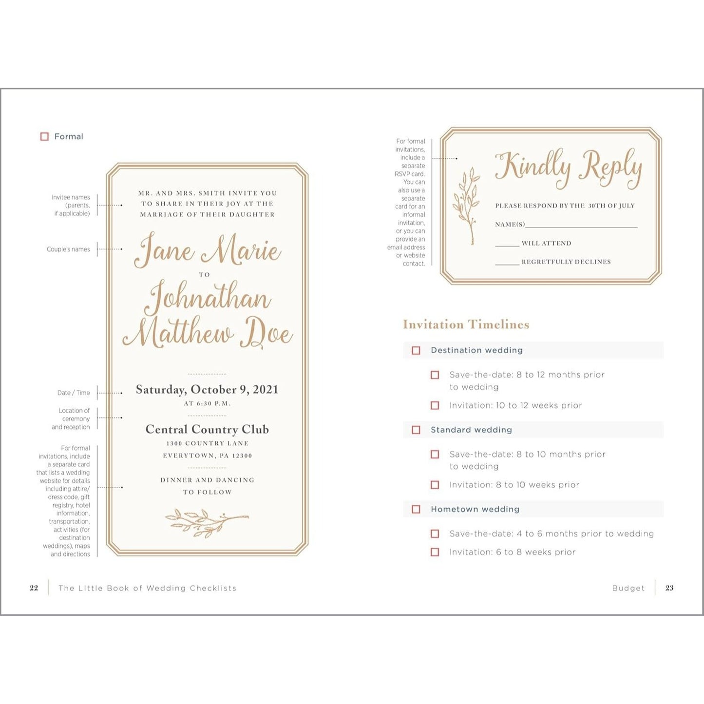 The Little Book of Wedding Checklists: All the Lists and Tips You Need to Plan the Big Day (Spiral Bound)