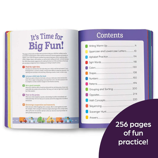 Kindergarten Big Fun Workbook: Kids Workbook with Tracing Worksheets, Alphabet Practice, Math Activities and Puzzles for Kindergarten Prep and Learnin (Spiral Bound)