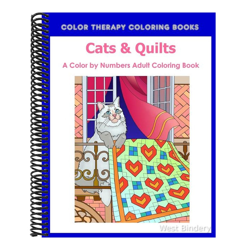Cat & Quilts Color by Numbers Adult Coloring Book