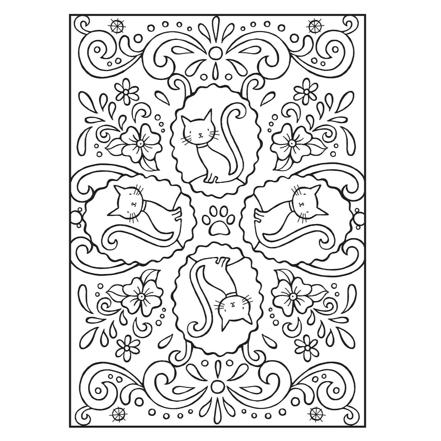 Happy Cats Coloring Book/Happy Cats Color by Number: 2 Books in 1/Flip and See!
