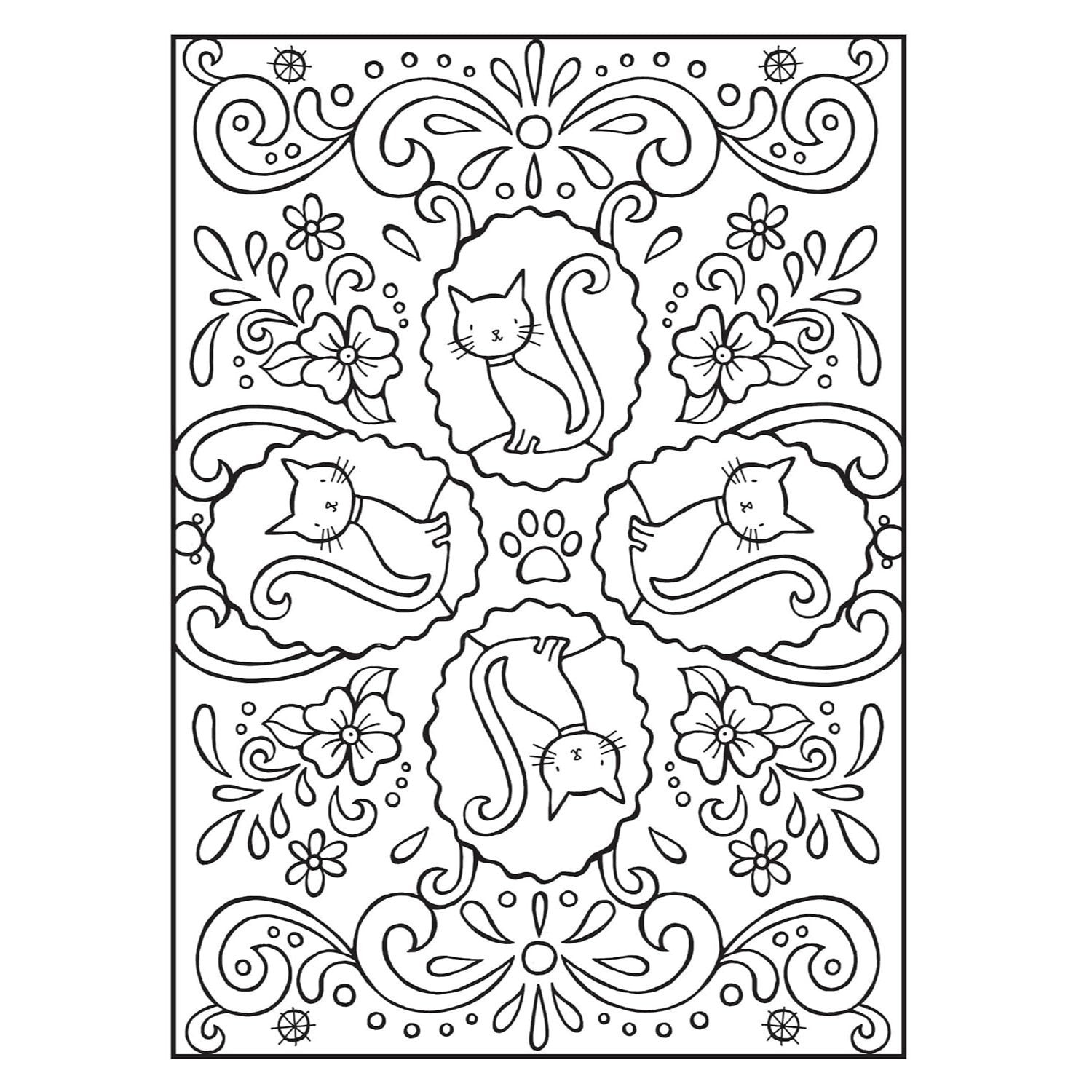 Happy Cats Coloring Book/Happy Cats Color by Number: 2 Books in 1/Flip and See!