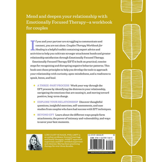Couples Therapy Workbook for Healing: Emotionally Focused Therapy Techniques to Restore Your Relationship (Spiral Bound)