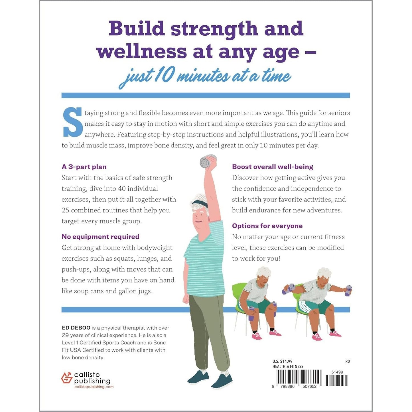 10-Minute Strength Training Exercises for Seniors: Exercises and Routines to Build Muscle, Balance, and Stamina (Exercises for Seniors) (Spiral Bound)