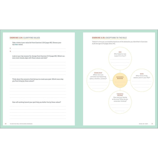 The Motivational Interviewing Workbook: Exercises to Decide What You Want and How to Get There (Spiral Bound)