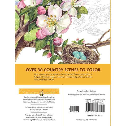 Country Scenes Coloring Book