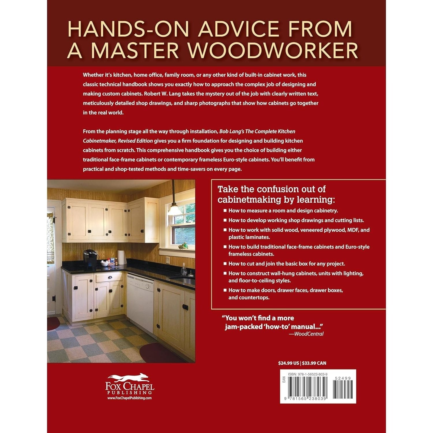 Bob Lang's the Complete Kitchen Cabinetmaker, Revised Edition: Shop Drawings and Professional Methods for Designing and Constructing Every Kind of Kit (Spiral Bound)