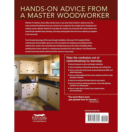 Bob Lang's the Complete Kitchen Cabinetmaker, Revised Edition: Shop Drawings and Professional Methods for Designing and Constructing Every Kind of Kit (Spiral Bound)