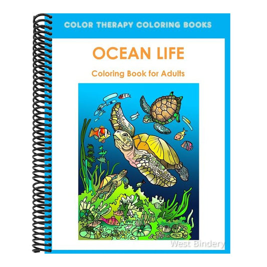 Adult Coloring Book of Ocean Life: Beautiful Stress Relieving Ocean Life Illustrations for Adults including, Dolphins, Whales, Seahorses, Sea Turtles,