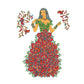Creative Haven Enchanting Flower Fashions Coloring Book