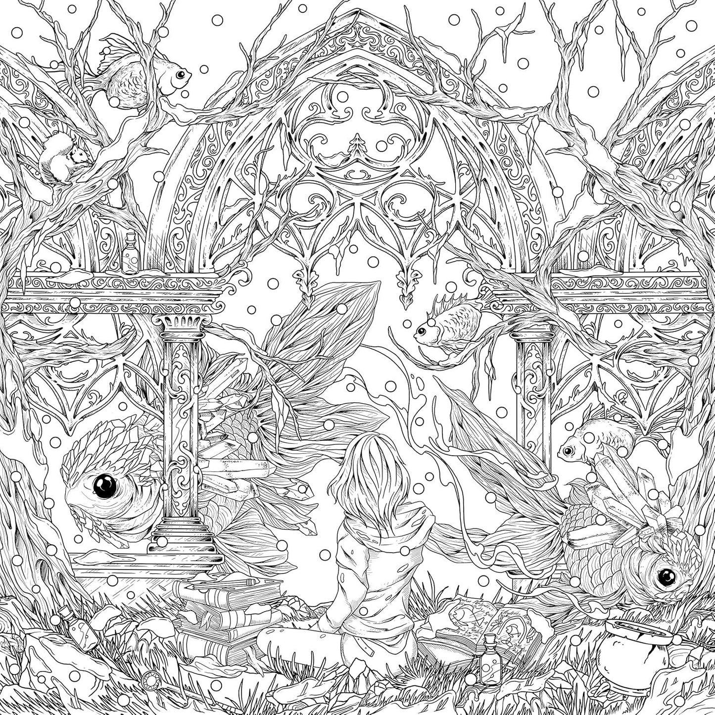 Mythographic Color and Discover: Wild Winter: An Artist's Coloring Book of Snowy Animals and Hidden Objects
