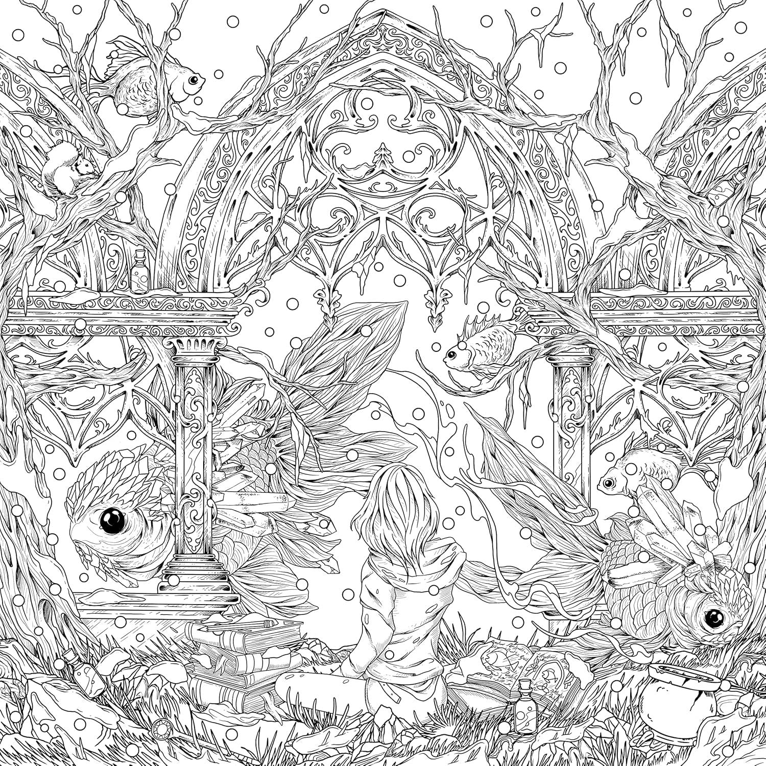 Mythographic Color and Discover: Wild Winter: An Artist's Coloring Book of Snowy Animals and Hidden Objects