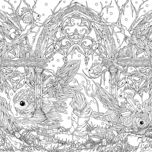 Mythographic Color and Discover: Wild Winter: An Artist's Coloring Book of Snowy Animals and Hidden Objects
