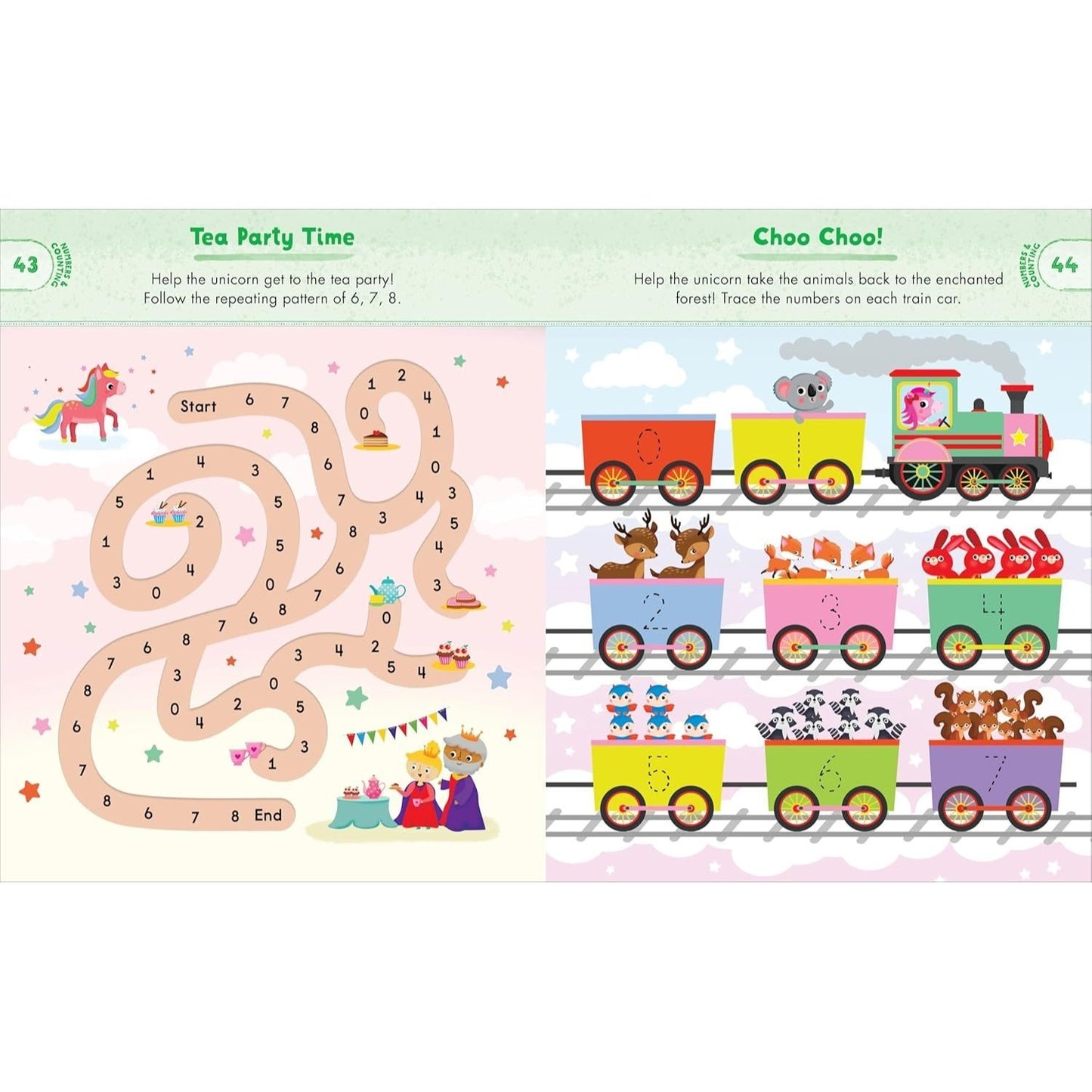 Kindergarten Activity Book Unicorns: 75 Games to Practice Early Reading, Writing, and Math Skills (School Skills Activity Books) (Spiral Bound)