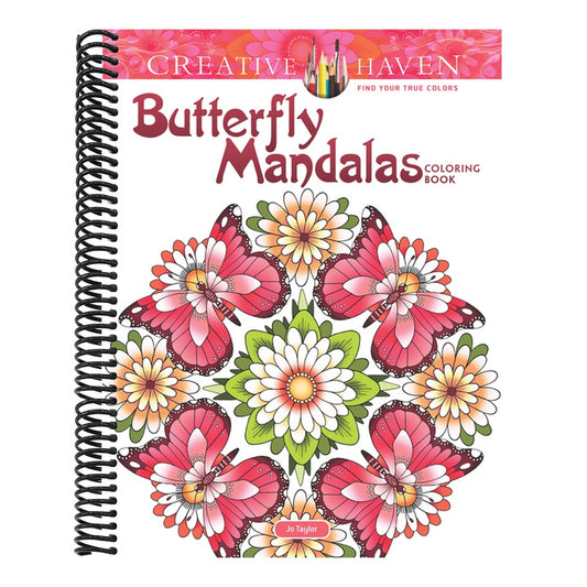 Creative Haven Butterfly Mandalas Coloring Book